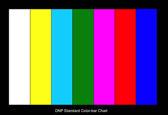 Standard Color Bar Chart For Color Camera adjust, True color theory